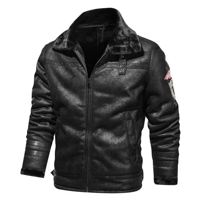 Casual bomber-stil skinnjacka för män | perfekt för vardagar