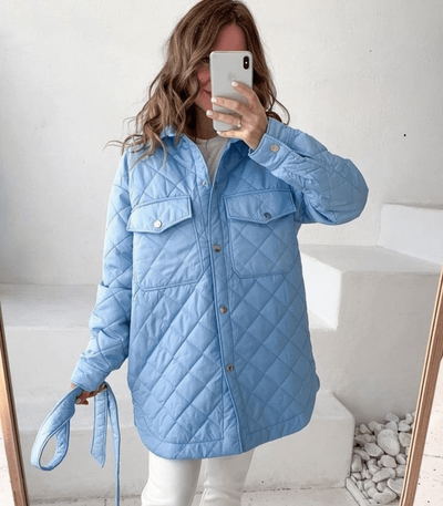 Lös quiltad jacka i plus size - Carline