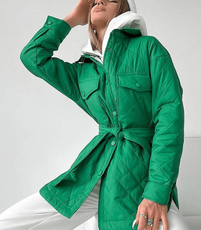 Lös quiltad jacka i plus size - Carline