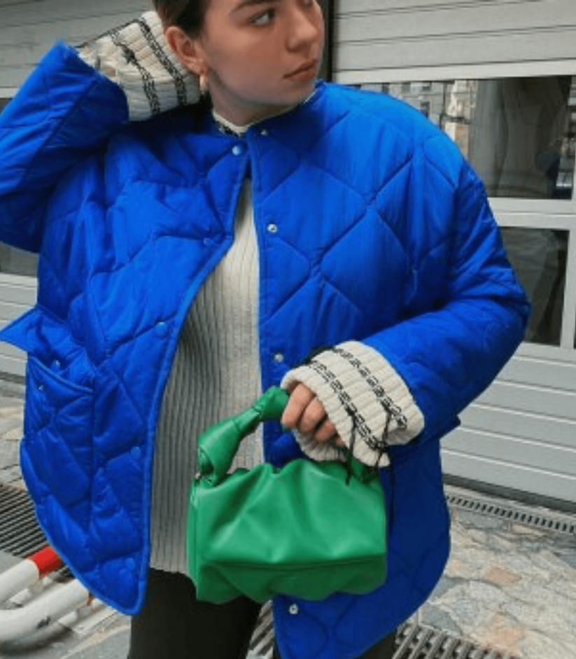 Lös quiltad jacka i plus size - Carline
