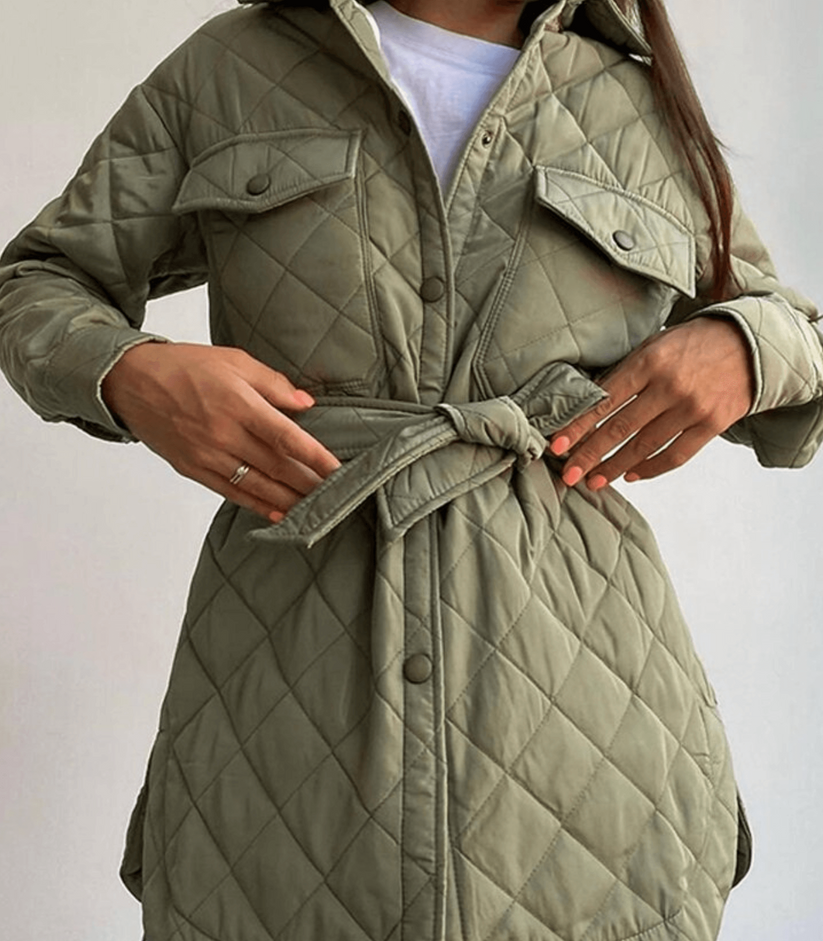 Lös quiltad jacka i plus size - Carline