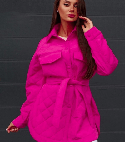 Lös quiltad jacka i plus size - Carline