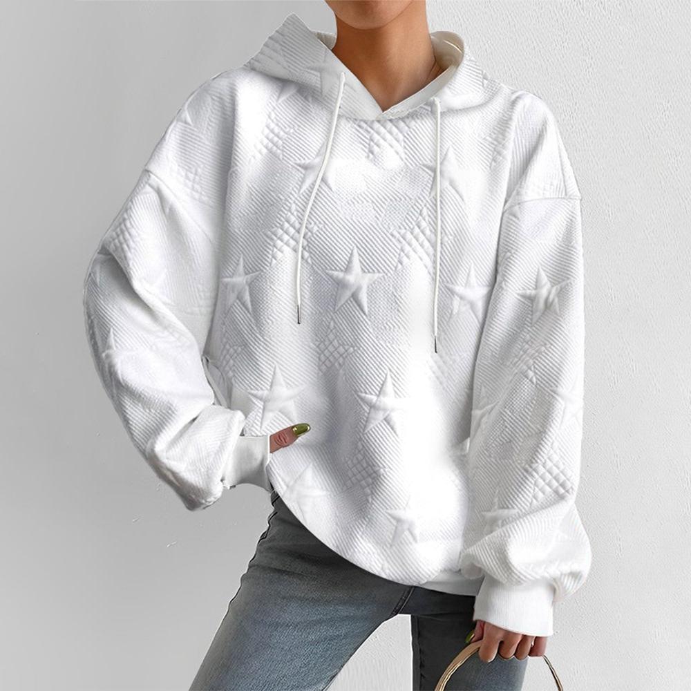Yusra - Damhoodie med Broderade Stjärnor