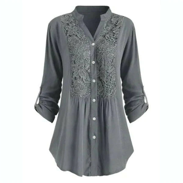 Hailey - casual blus med lång ärm