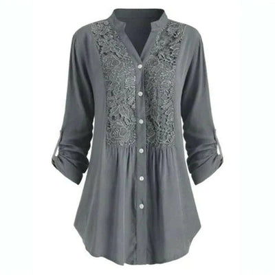 Hailey - casual blus med lång ärm