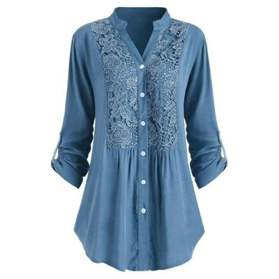 Hailey - casual blus med lång ärm