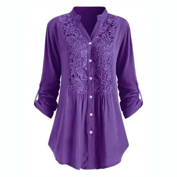 Hailey - casual blus med lång ärm