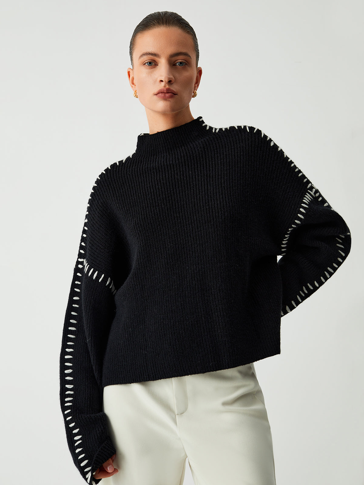 Janice - Damstickad Designtröja