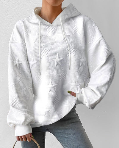 Yusra - Damhoodie med Broderade Stjärnor
