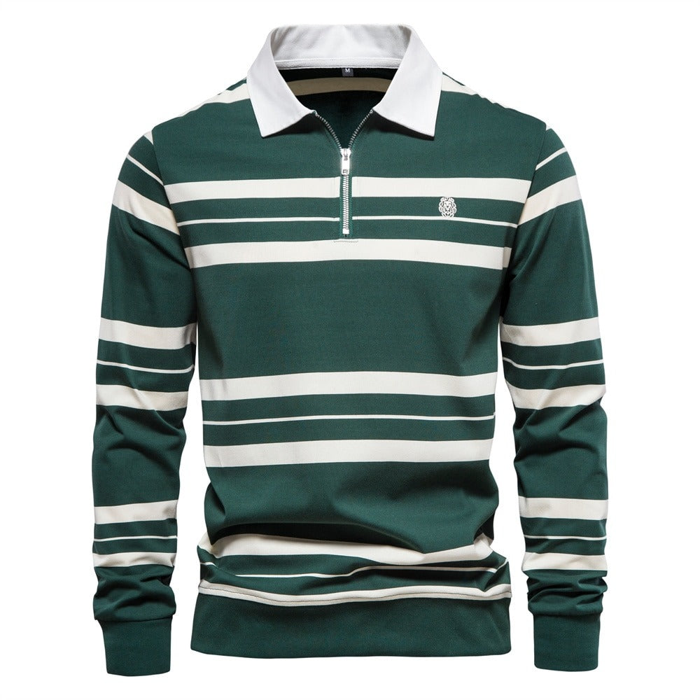 Arno -  Gestreiftes langärmeliges Polo