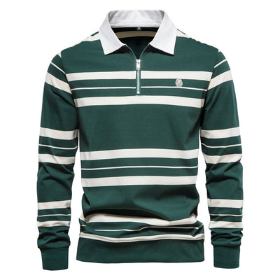 Arno -  Gestreiftes langärmeliges Polo